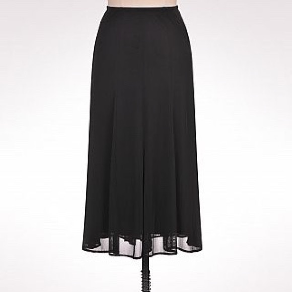 Roz & Ali Dresses & Skirts - NWT Roz & Ali Black Sheer Pleated Maxi Skirt